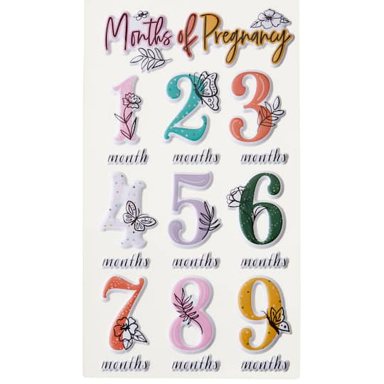 Months of Pregnancy Dimensional Stickers by Recollections&#x2122;